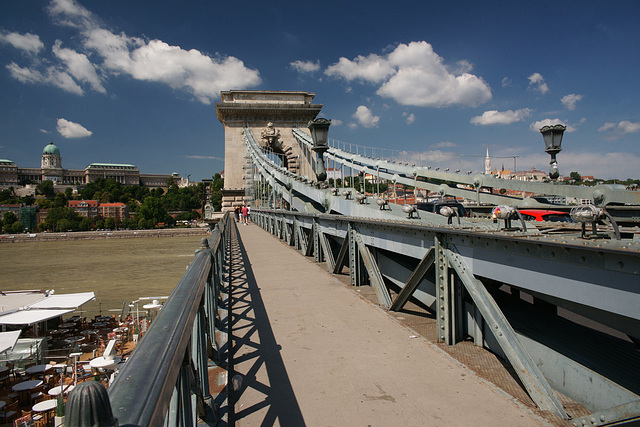 Looking Along The Chain Bridge