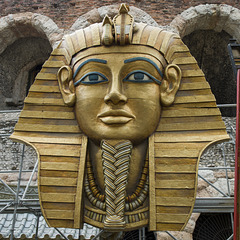 Altägyptischer Tourist in Verona