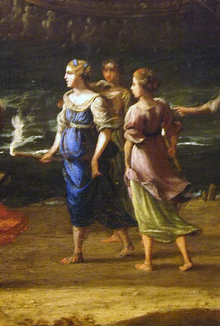 Detail of the Trojan Women Setting Fire to Their Fleet by Claude Lorrain in the Metropolitan Museum of Art, February 2014