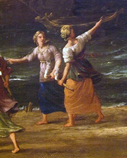 Detail of the Trojan Women Setting Fire to Their Fleet by Claude Lorrain in the Metropolitan Museum of Art, February 2014