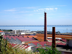 Roofs of Old Warehouses  from an Once Highly Industrialized  Area