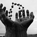Molecule Hands sculpture