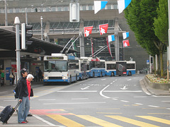 DSCN2073 VBL (Luzern) trolleybuses with drawbar trailers - 14 Jun 2008