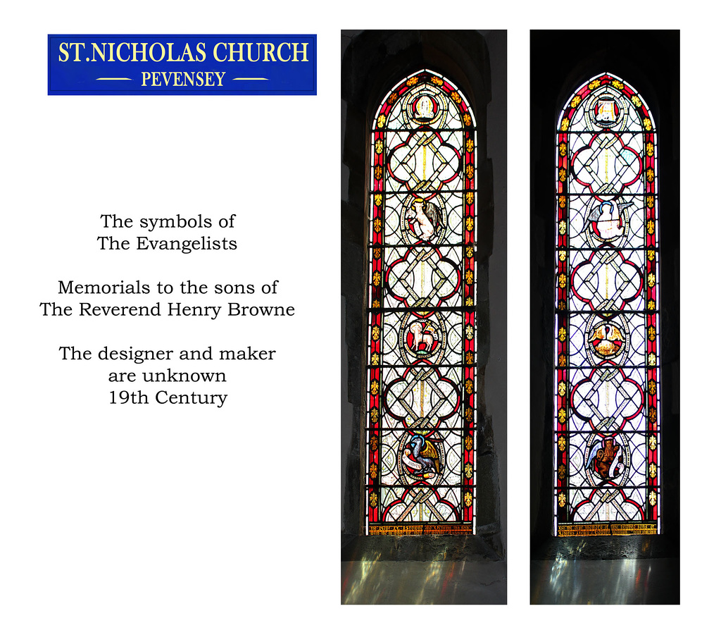 St Nicholas, Pevensey, The Reverend Henry Browne's sons' memorial windows
