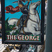 Sign at The George pub