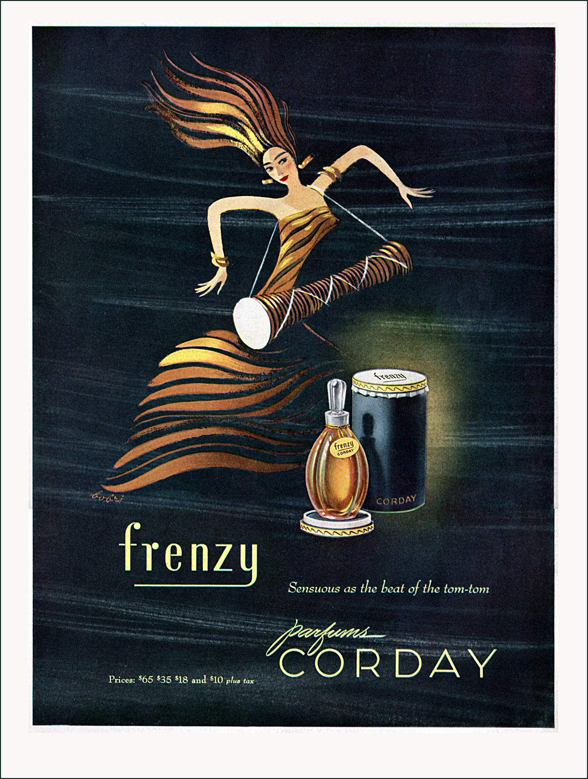 Frenzy Perfume Ad, 1946