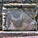 st margaret's church, barking, essex (125)c18 tomb fragment built into the cemetery wall, built up from the east wall of the abbey church