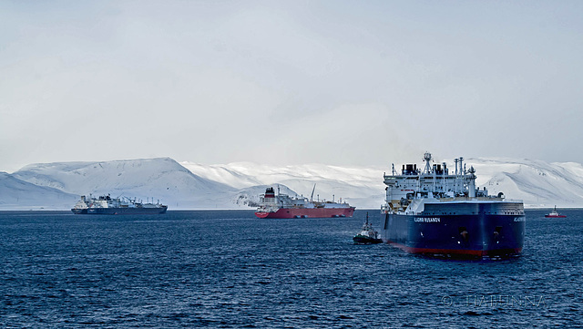 Ships in the snow