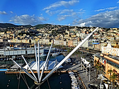 Il bigo e il porto antico visto dalla ruota panoramica