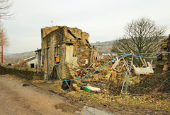 End of an eighteenth century weavers cottage, No 1 Lowestwood Lane, Golcar, West Yorkshire