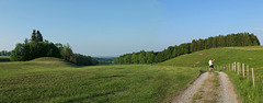 Fotograf in weiter Landschaft