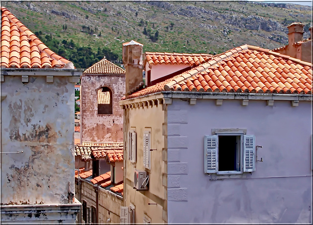 Dubrovnik : le case e i tetti