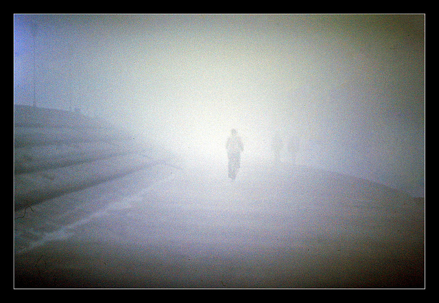 Promenade im Nebel