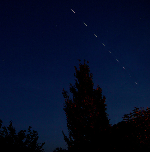 International Space Station (ISS) 6-8-2015 (view on black)