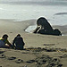 Siblings on the beach