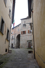 Italy, Narrow Medieval Street in Anghiari