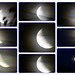 Collage de photos,  de l’éclipse,  de lune du 7 septembre,  nous n’avons pas eu de couleur sang ......