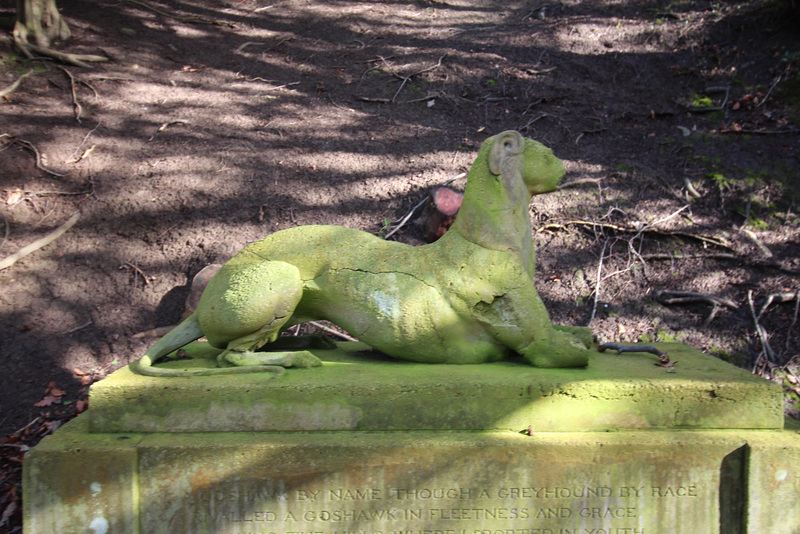 Memorial to Goshawk the Greyhound, Wynyard Park, County Durham