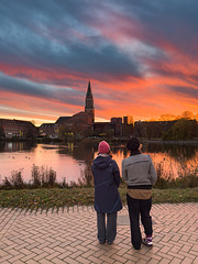 Enjoying the colourful evening sky Enjoying the colourful evening sky