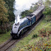 A.4 60007 SIR NIGEL GRESLEY with a blast on its Whistle about to enter Nuttall Tunnel on 1J69 11.50 Heywood - Rawtenstall 18th October 2014