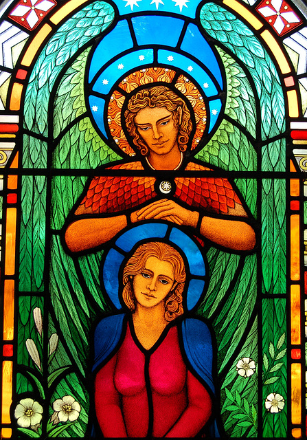 Detail of Graham Memorial Window, St Peter's Church, Parwich, Derbyshire