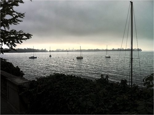 A rainy day at Lake Tegernsee