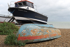 Boats on the beach at Walmer