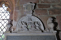 weston under wetherley church, warks  (19)ascension on tomb of sir edward saunders +1573