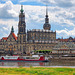Blick zur Katholischen Hofkirche, Dresden