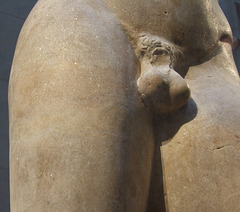 Detail of the Marble Statue of Apollo Lykeios in the Metropolitan Museum of Art, January 2012