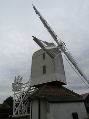 thorpeness windmill, suffolk   (1)c19 post mill with fan tail c.1803