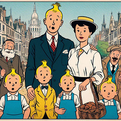 Tintin et sa famille nombreuse!!!!!!