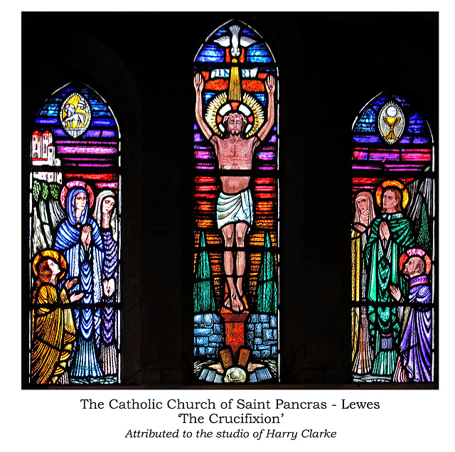 Lewes + Saint Pancras + The Crucifixion + studio Harry Clarke