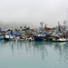 Alaska, The Port of Valdez in Low Cloud Condition