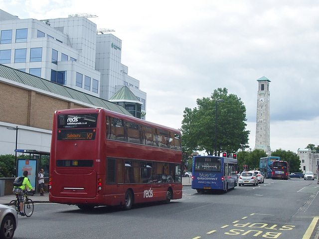 DSCF8267 Buses in Portland Terrace, Southampton - 30 Jun 2017