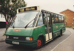 Ipswich Buses 213 (M213 EDX) in Mildenhall : 5oth Anniversary of VE Day – 8 May 1995 (264-31)