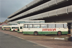 Yorkshire Rider buses in Huddersfield bus station – 22 Mar 1992 (158-05)