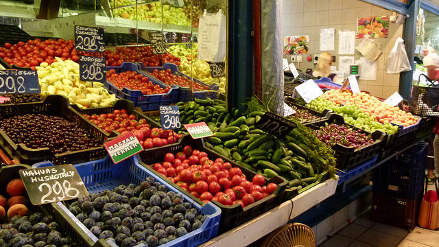 Obst + Gemüse in der Markthalle Budapest