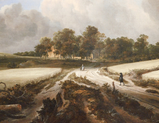 Detail of Wheat Fields by Van Ruisdael in the Metropolitan Museum of Art, February 2019