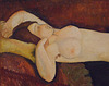 Detail of Reclining Nude by Modigliani in the Museum of Modern Art, March 2010