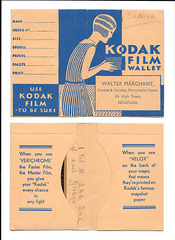Kodak Film Wallet from Walter Marchant of Hereford - Deco lady
