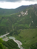 Glimpse over the valley and water reservoir.