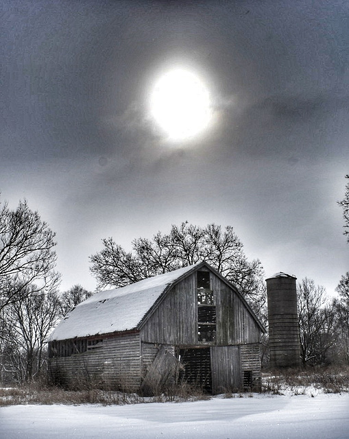 the winter barn...