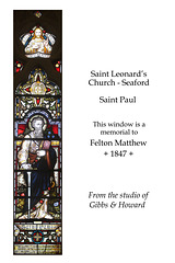 Saint Leonard's Church, Seaford - Saint Paul window