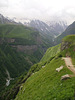 Canyon and mountains.