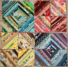 Pandemic quilting: String quilt blocks