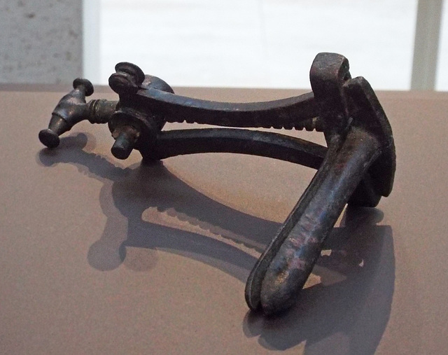 Bronze Speculum from Merida in the Archaeological Museum of Madrid, October 2022