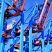 Blau gegen Blau.