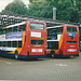 Stagecoach Cambus 704 (X704 JVV) and 606 (P606 GMU) in Cambridge – 6 Aug 2001 (475-30)