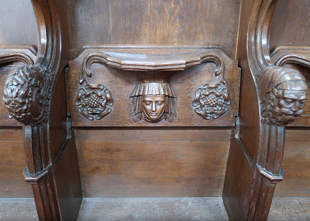 Misericord: nun and roses